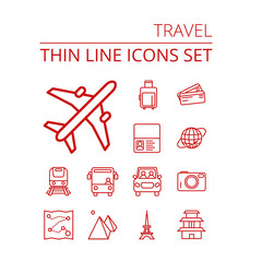 Travel icons set