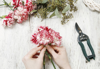 Image result for florist at work carnation