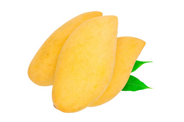 fresh mango on white background
