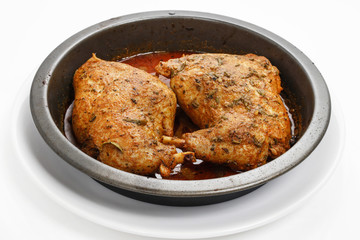 Rabbit meat with herbs