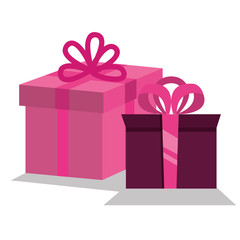 giftbox presents set icons vector illustration design