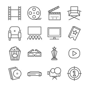 Films and Movies icon set
