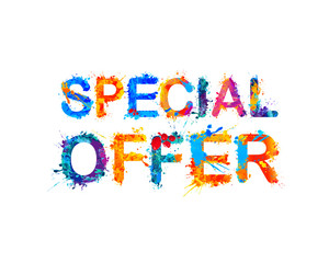 Special offer. Vector splash paint