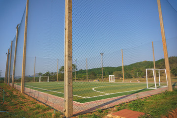 Naklejka premium Futsal or small soccer, football court