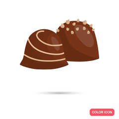 Chocolate candies color flat icon for web and mobile design