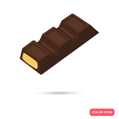 Chocolate bar color flat icon for web and mobile design