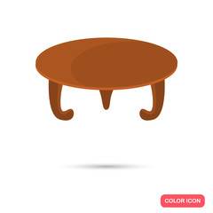 Coffee table color flat icon for web and mobile design