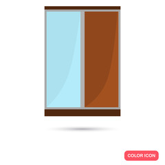 Closet color flat icon for web and mobile design