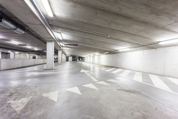 an underground garage