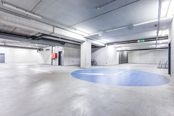 an underground garage