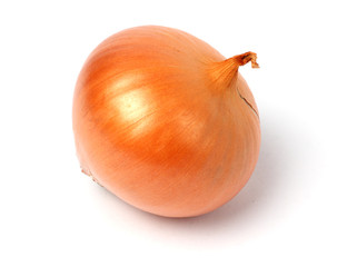 Napiform onion isolated on white background