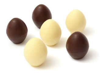 mix chocolate candies sweets isolated on white background