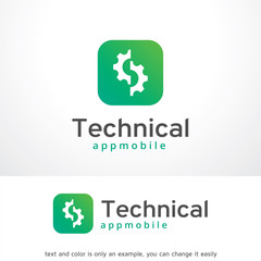 Technical App Logo Template Design Vector, Emblem, Design Concept, Creative Symbol, Icon