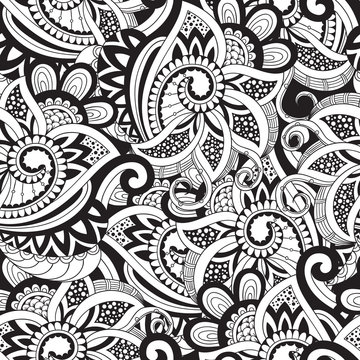 Vector Seamless Doodle Pattern