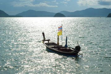 Boat and islands, Phuket Thailand