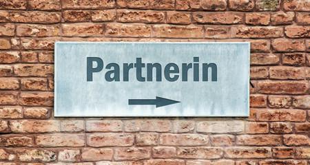 Fototapeta premium Schild 225 - Partnerin