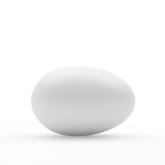 White egg isolated on a white. 3D illustration