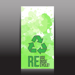 Recycle Watercolor Brochure