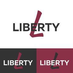 Liberty logo. Letter L logo. Vector logo template. Logotype concept.