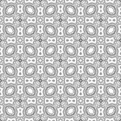 Vector Monochrome Abstract Simple Pattern. Decorative Seamless Background. For Coloring