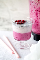 Chia seed pudding with berries