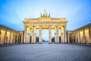 Printed roller blinds Berlin Brandenburg Gate at night in Berlin city, Germany