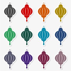 Chinese Lantern icon - Vector Illustration