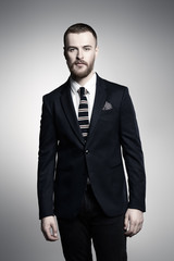 black formal suit