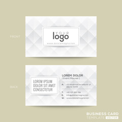 business card with diamond grey pattern background