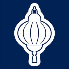 Chinese Lantern icon - Vector Illustration