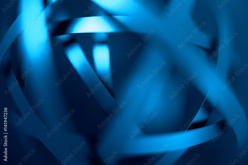 Poster abstract 3d rendering of futuristic background with bokeh, depth of field effect. blurred intersecti