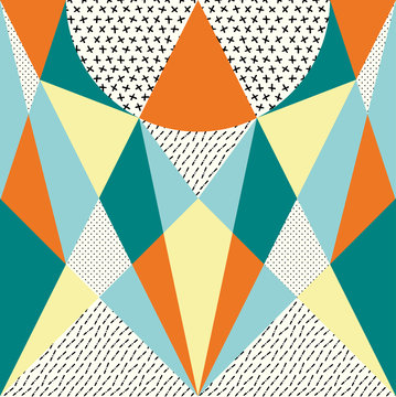 Creative symmetric abstract background with patterns. Colorful vector.