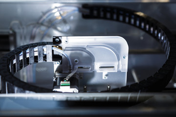 Modern 3D printing machine in progress
