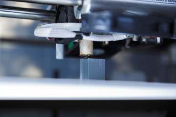 Working 3d printer, close-up of process printing