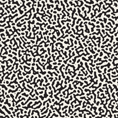 Vector Seamless Grunge Pattern. Black and White Organic Shapes. Messy Spots Texture.