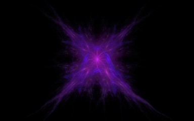 Energy lilac star in space