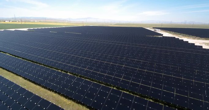 Drone flyover solar panel array