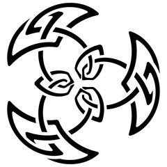 Monochrome Celtic pattern. Pattern for Scandinavian or Celtic ornament. Vector illustration