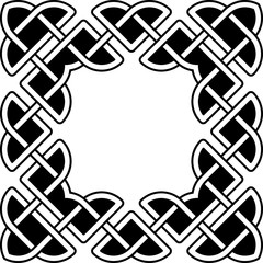 Monochrome Celtic pattern. Pattern for Scandinavian or Celtic ornament. Vector illustration