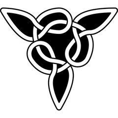 Monochrome Celtic pattern. Pattern for Scandinavian or Celtic ornament. Vector illustration