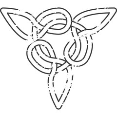 Monochrome Celtic pattern. Pattern for Scandinavian or Celtic ornament. Vector illustration