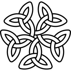 Monochrome Celtic pattern. Pattern for Scandinavian or Celtic ornament. Vector illustration