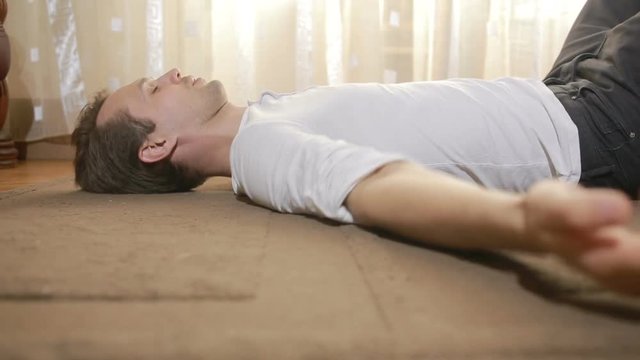A session of bodily-oriented psychotherapy. Woman psychologist