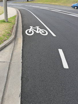 designated bike lane on a road