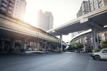 Road under the bridge