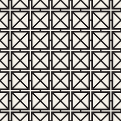 Seamless Pattern With Squares. Vector Stylish Geometric Linear Structure