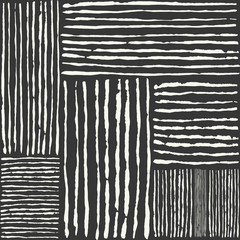 Hand Drawn Seamless Vector Pattern.Fresh and Imperfect Brushstrokes.Hand painted Ink textures