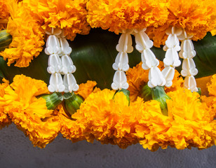 Marigold flower garlands