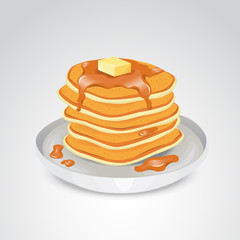 Pancakes vector icon.