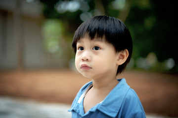 Adorable little boy : closeup portrait